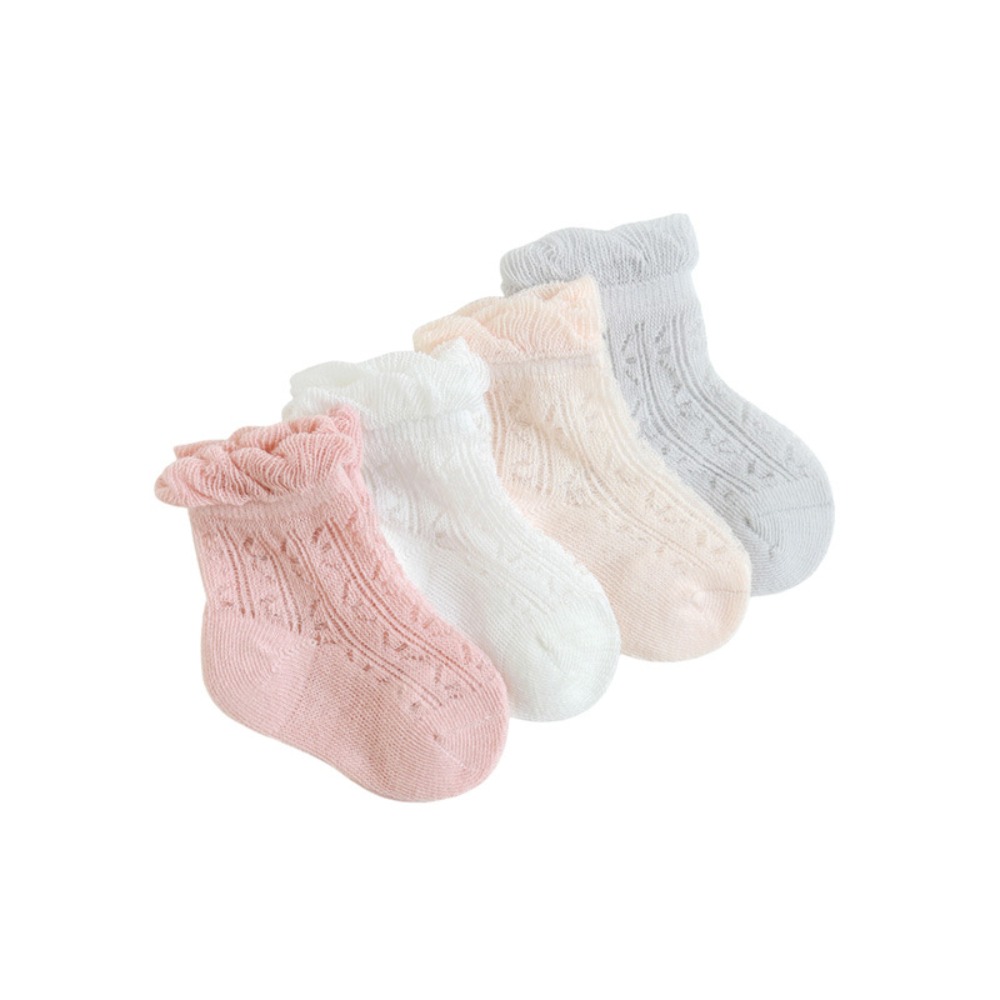 Unisex Baby Socks Non Slip - 4 أزواج من الجوارب القطنية اللطيفة