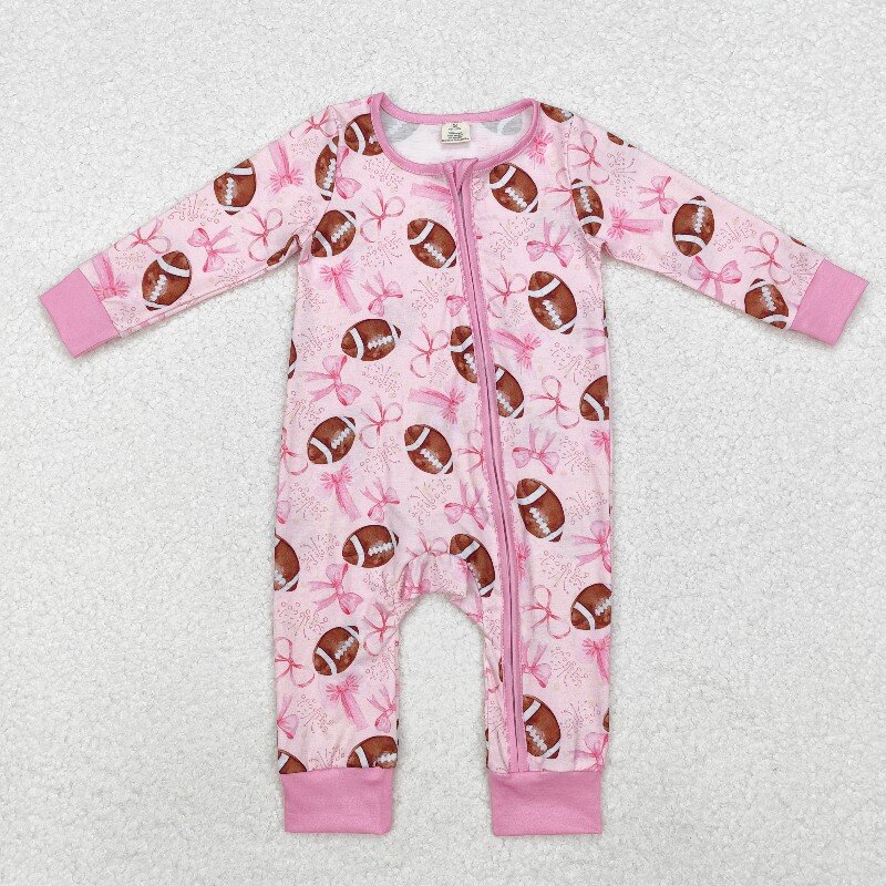 Cotton Baby Onesies Zipper - الشتاء بوتيك طفل الفتيات الرجبي نمط