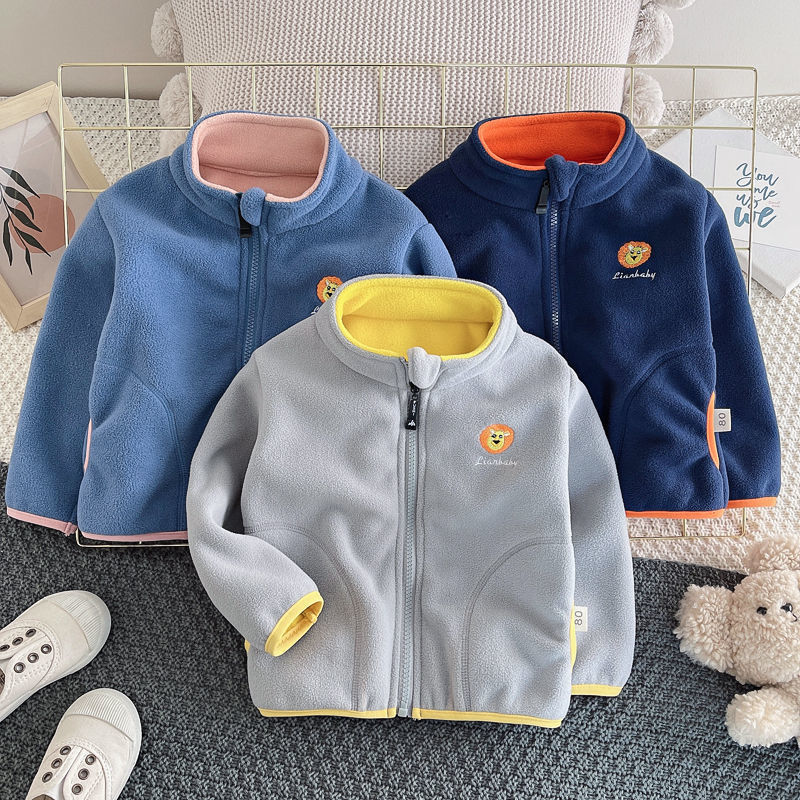 Toddler Boy Winter Fleece Jacket - جاكيت كارديجان جديد للأطفال من الصوف