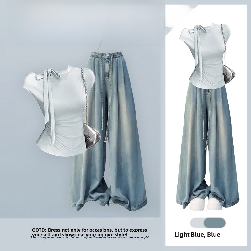 Maternity Wear - طقم صيفي أنيق للنساء: بلوزة ناعمة
