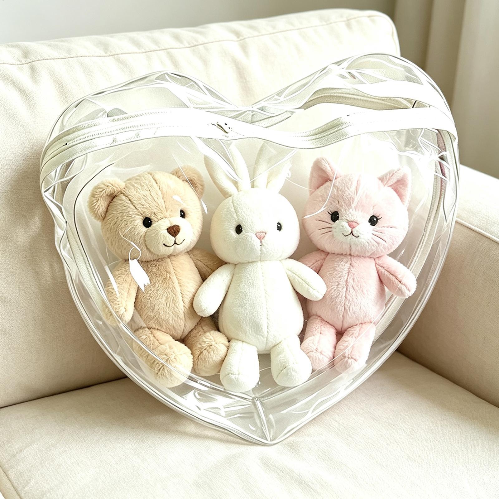 Nursery - حامل ألعاب محشوة شفاف مقاوم للغبار