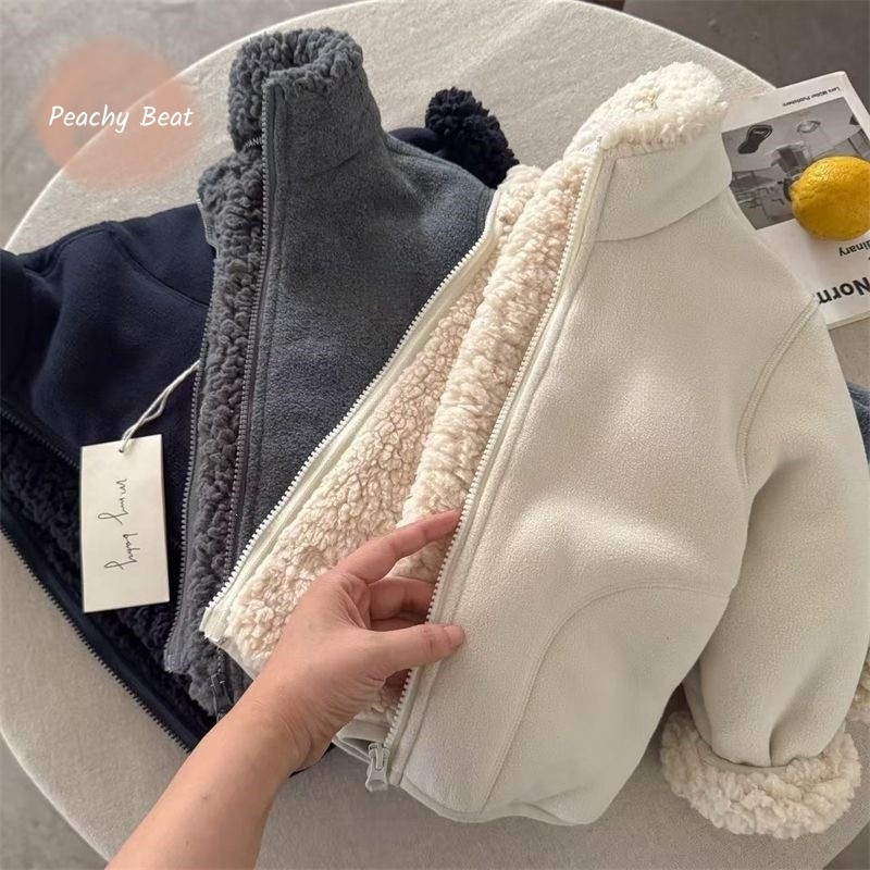Toddler Boy Winter Fleece Jacket - جاكيت فرو صناعي أنيق للأطفال الرضع
