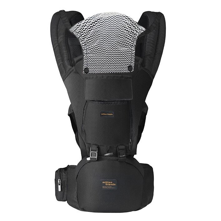 Ergonomic Baby Carrier Newborn To Toddler - حاملة أطفال مع مقعد الورك، مريحة