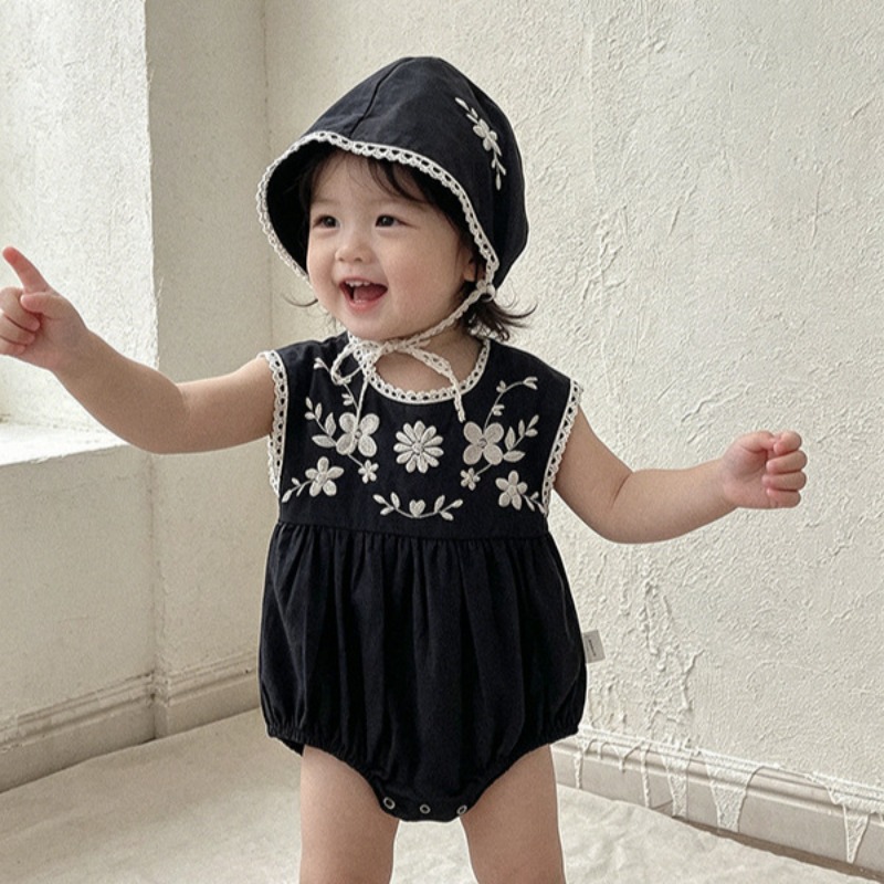 Baby Summer Linen Sleeveless Jumpsuit - بدلة صيفية للأطفال الصغار من ZOETOPKID