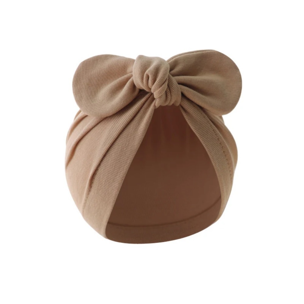 Infant Beanie Hat With Ears - قبعة توربان للأطفال بتصميم أذني أرنب