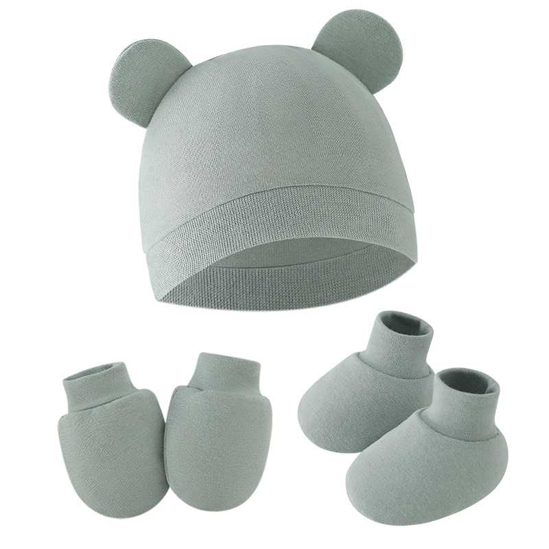 Infant Beanie Hat With Ears - لطيف الطفل قبعة الوليد بونيه قفازات