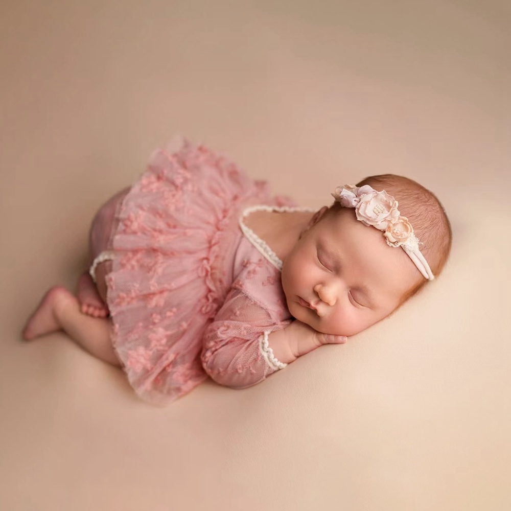 Newborn Baby Girl Romper Floral - فستان توتو للبنات الرضع باللون الوردي