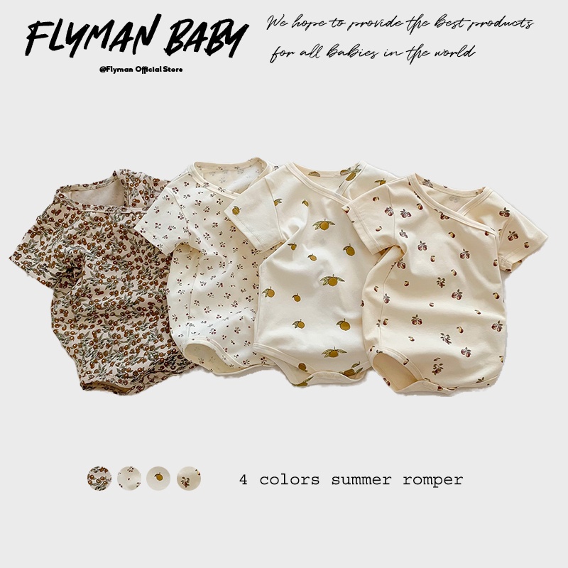Newborn Baby Girl Romper Floral - الوليد بنات بنين طفل رومبير الفاكهة