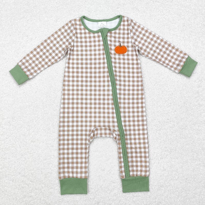 Cotton Baby Onesies Zipper - 8.19y الأولاد عيد الشكر رومبير الطفل