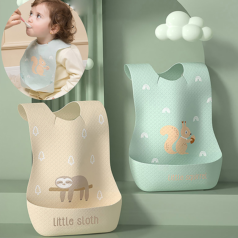 Waterproof Baby Bibs Silicone - مريلة أطفال مقاومة للماء قابلة للتعديل