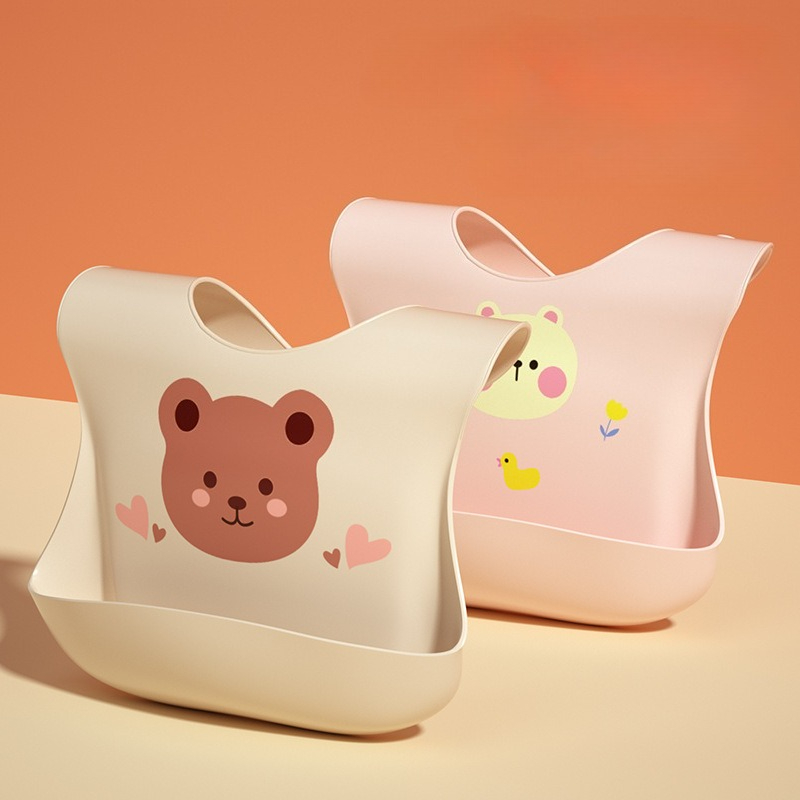 Waterproof Baby Bibs Silicone - مرايل أطفال مقاومة للماء من السيليكون