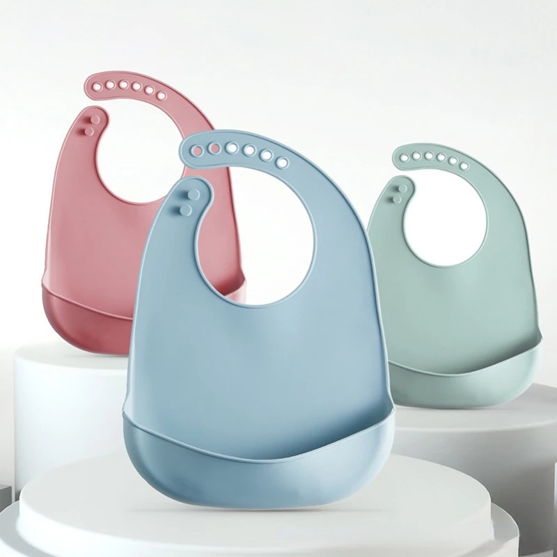 Waterproof Baby Bibs Silicone - 1-5 قطع من مرايل الأطفال المصنوعة