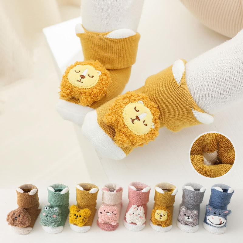 Unisex Baby Socks Non Slip - 0-3Years الوليد طفلة الصبي الجوارب لطيف
