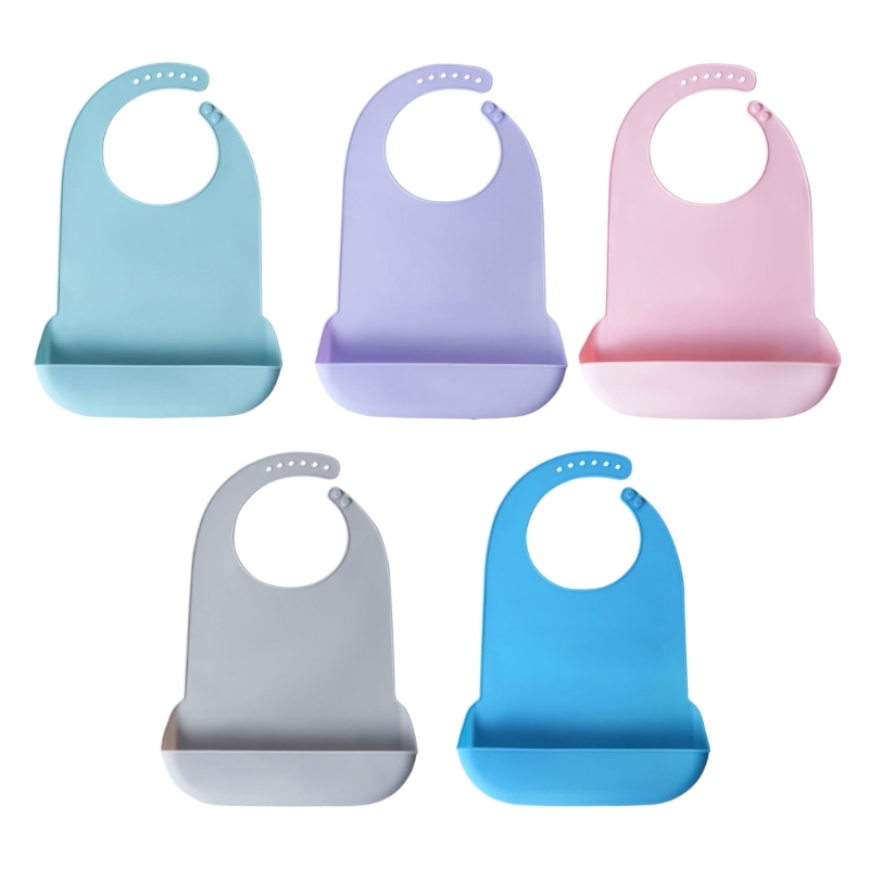 Waterproof Baby Bibs Silicone - الغذاء الصف سيليكون الكبار مريلة للماء