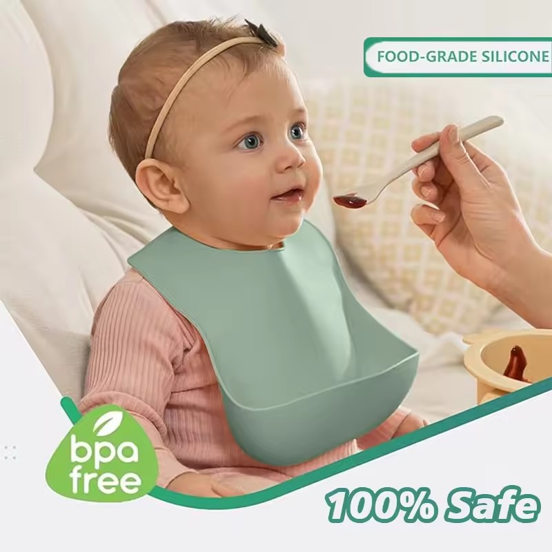 الطفل علبة سيليكون مريلة مقاوم - مراجعة Waterproof Baby Bibs Silicone وسعره