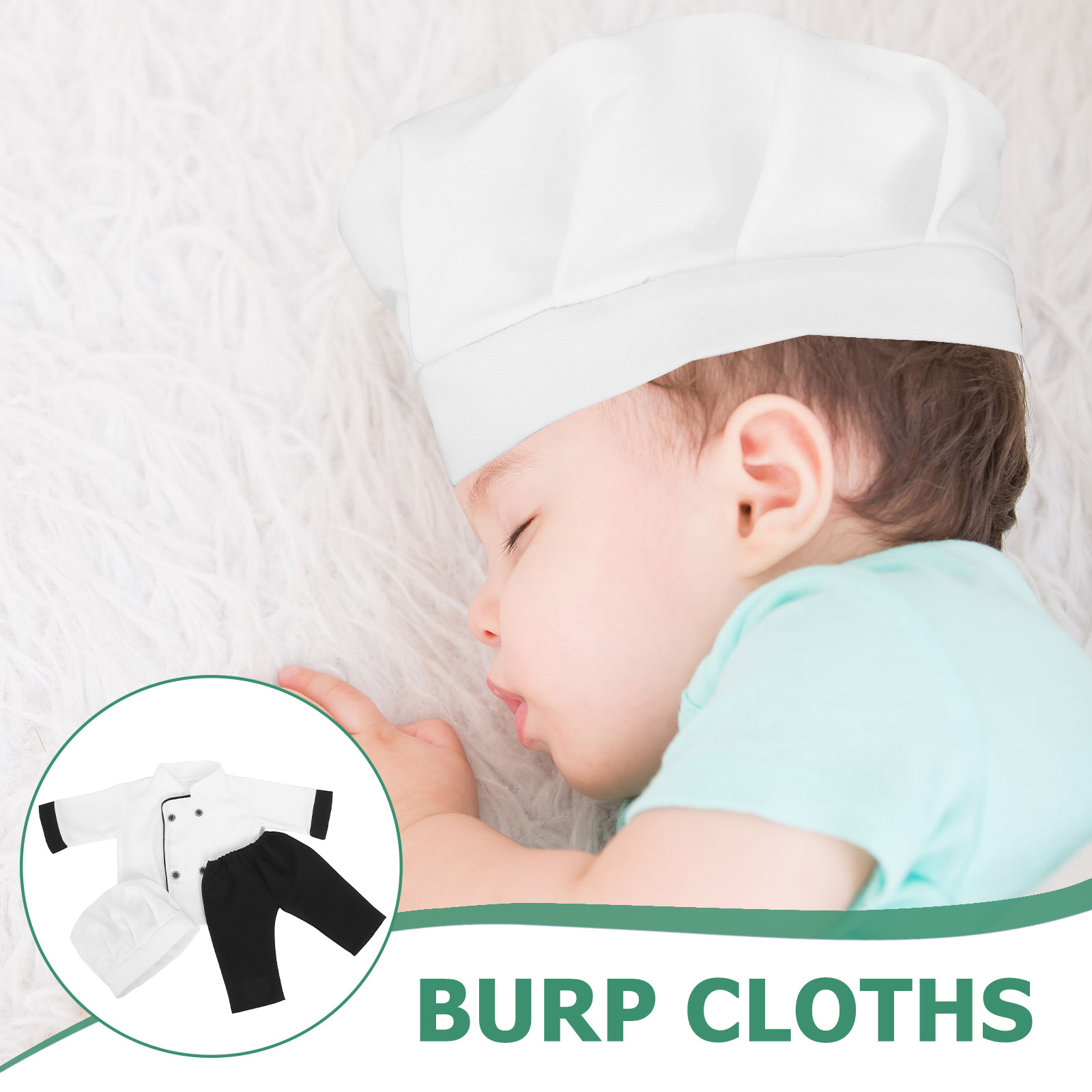 طقم واحد من ملابس الشيف للرضع  - مراجعة Infant Photography Props Outfit وسعره