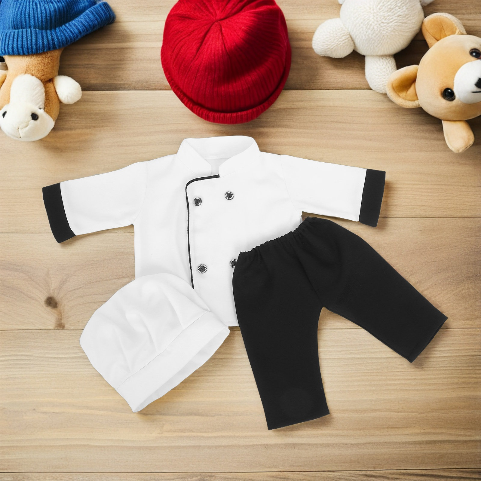 طقم واحد من ملابس الشيف للرضع  - مراجعة Infant Photography Props Outfit وسعره