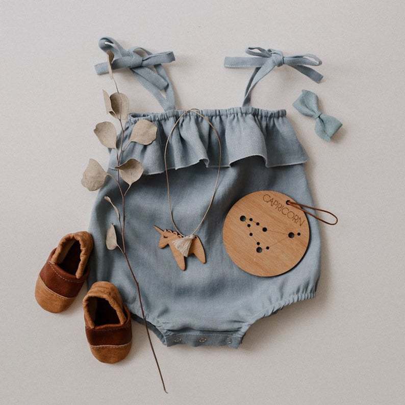 الصيف طفلة الملابس رومبير Bowk - مراجعة Baby Summer Linen Sleeveless Jumpsuit وسعره