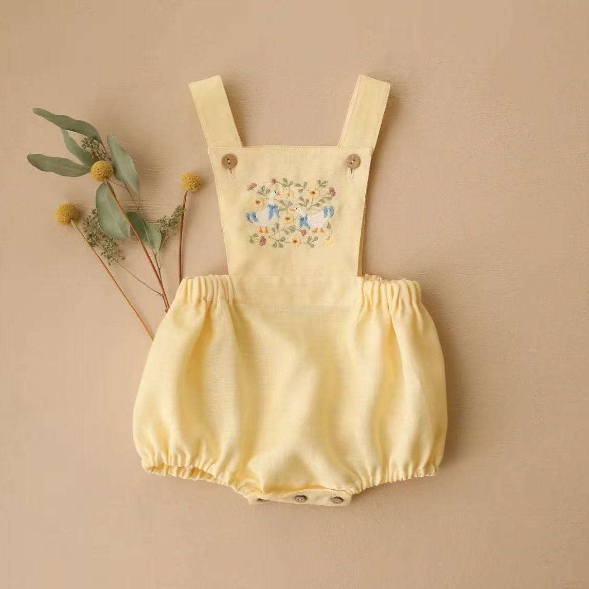 ملابس أطفال صيفية جديدة 2026 ب - مراجعة Baby Summer Linen Sleeveless Jumpsuit وسعره