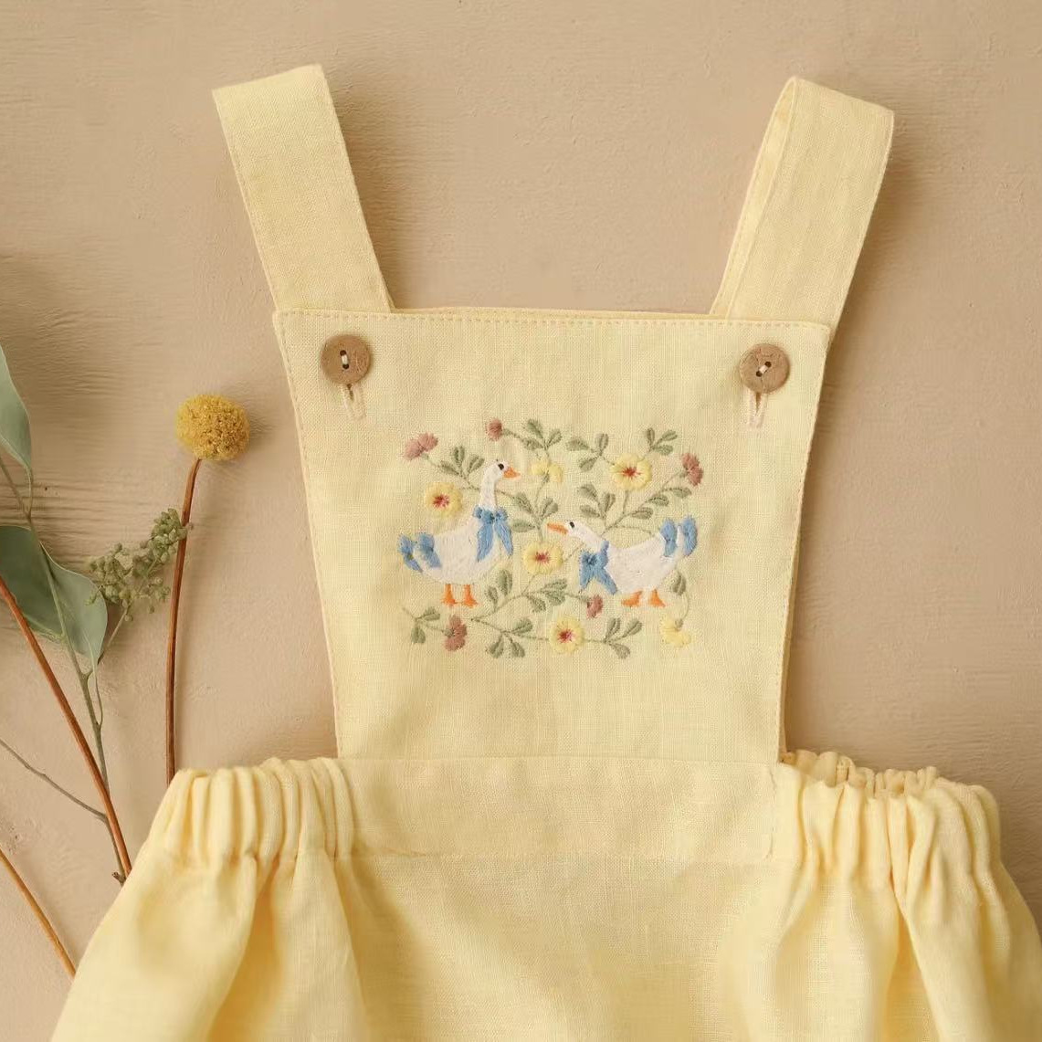 ملابس أطفال صيفية جديدة 2026 ب - مراجعة Baby Summer Linen Sleeveless Jumpsuit وسعره