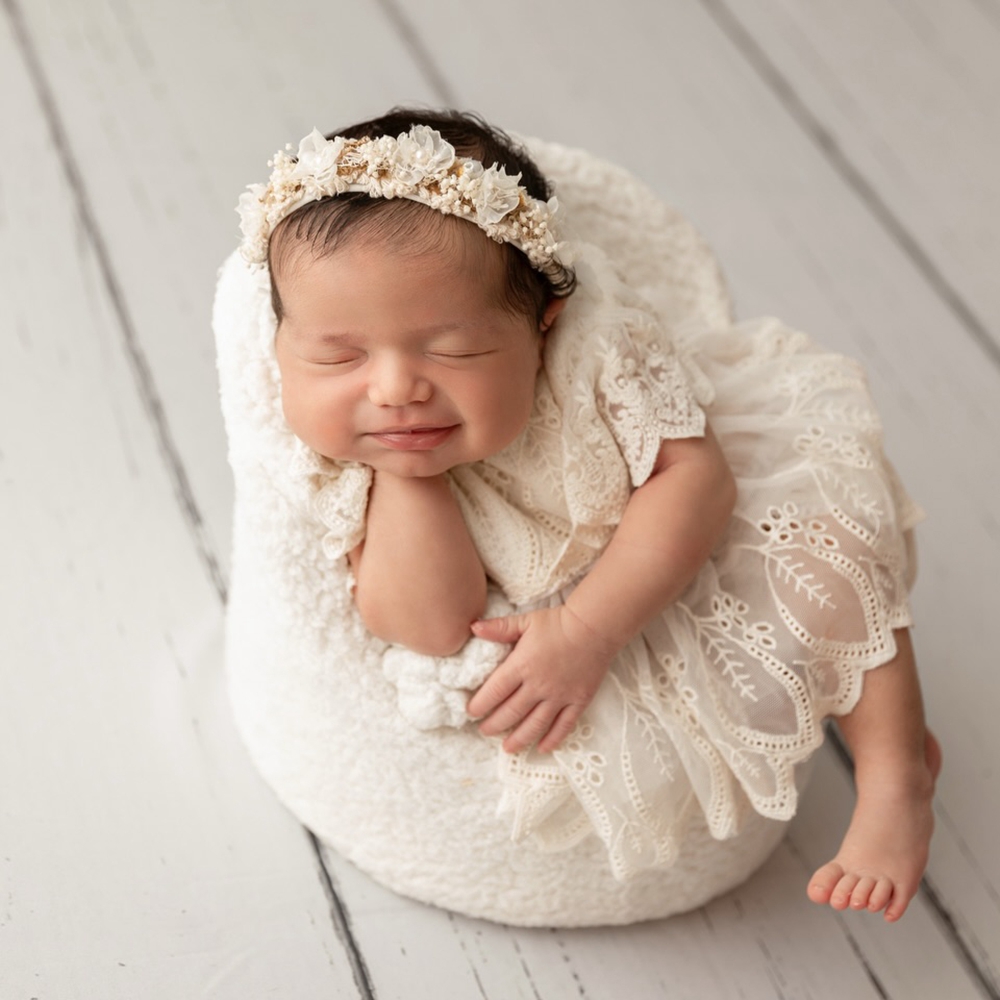 ملابس تصوير احترافية للمواليد  - مراجعة Newborn Baby Girl Romper Floral وسعره