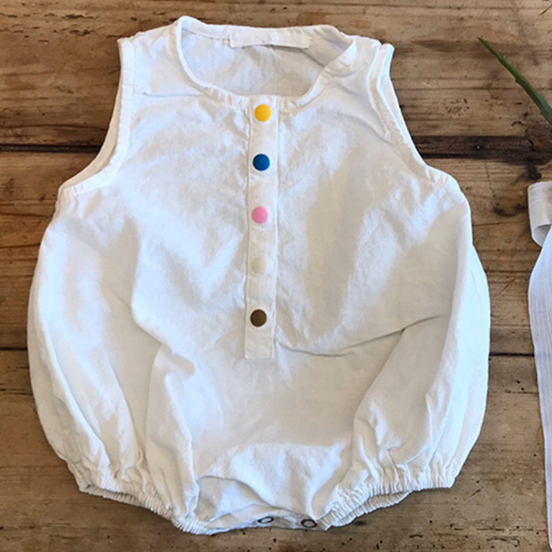 رومبير قطن وكتان بدون أكمام لل - مراجعة Baby Summer Linen Sleeveless Jumpsuit وسعره