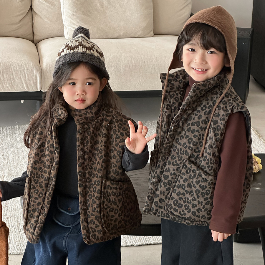 أطفال ليوبارد طباعة سترة مبطنة - مراجعة Toddler Boy Winter Fleece Jacket وسعره