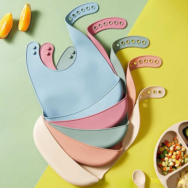 1/2 قطعة مريلة أطفال قابلة للت - مراجعة Waterproof Baby Bibs Silicone وسعره