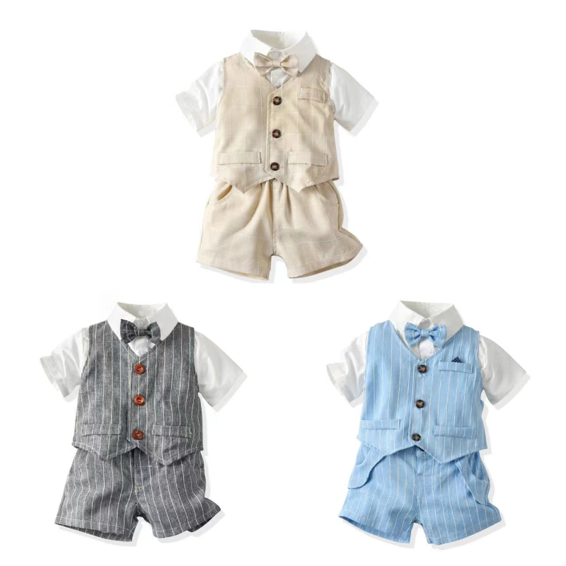 الرضع البريطاني شهم الزي طفل ا - مراجعة Baby Boy Suit Set Baptism وسعره