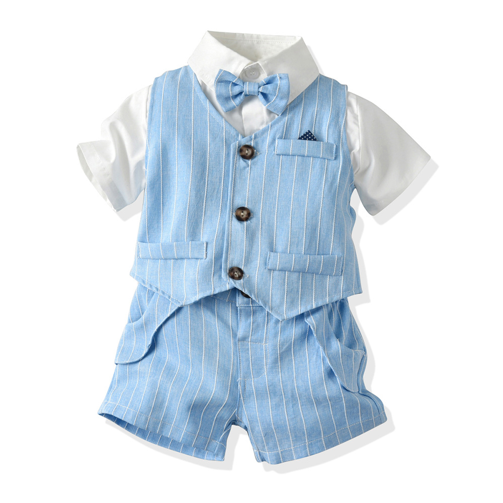 الرضع البريطاني شهم الزي طفل ا - مراجعة Baby Boy Suit Set Baptism وسعره