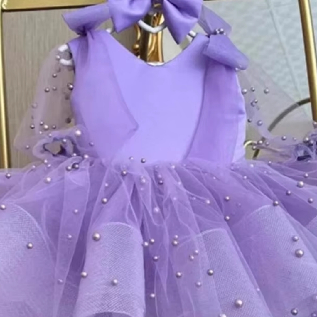فستان توتو مخصص باللون اللافند - مراجعة Toddler Girl Tulle Party Dress وسعره