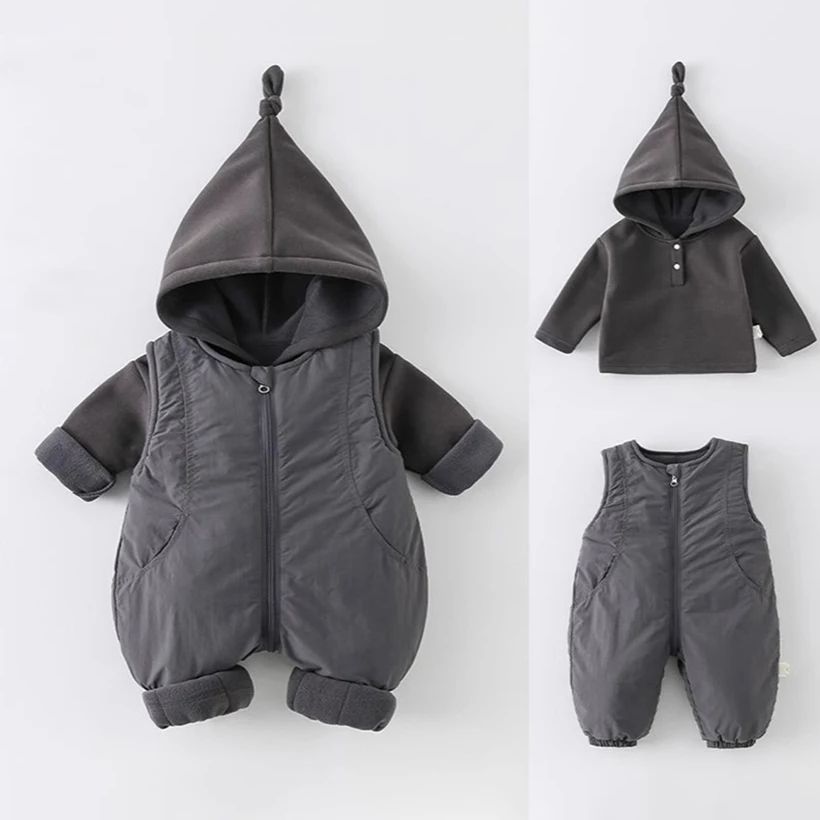 الشتاء سميكة القطن الطفل رومبي - مراجعة Cotton Baby Onesies Zipper وسعره