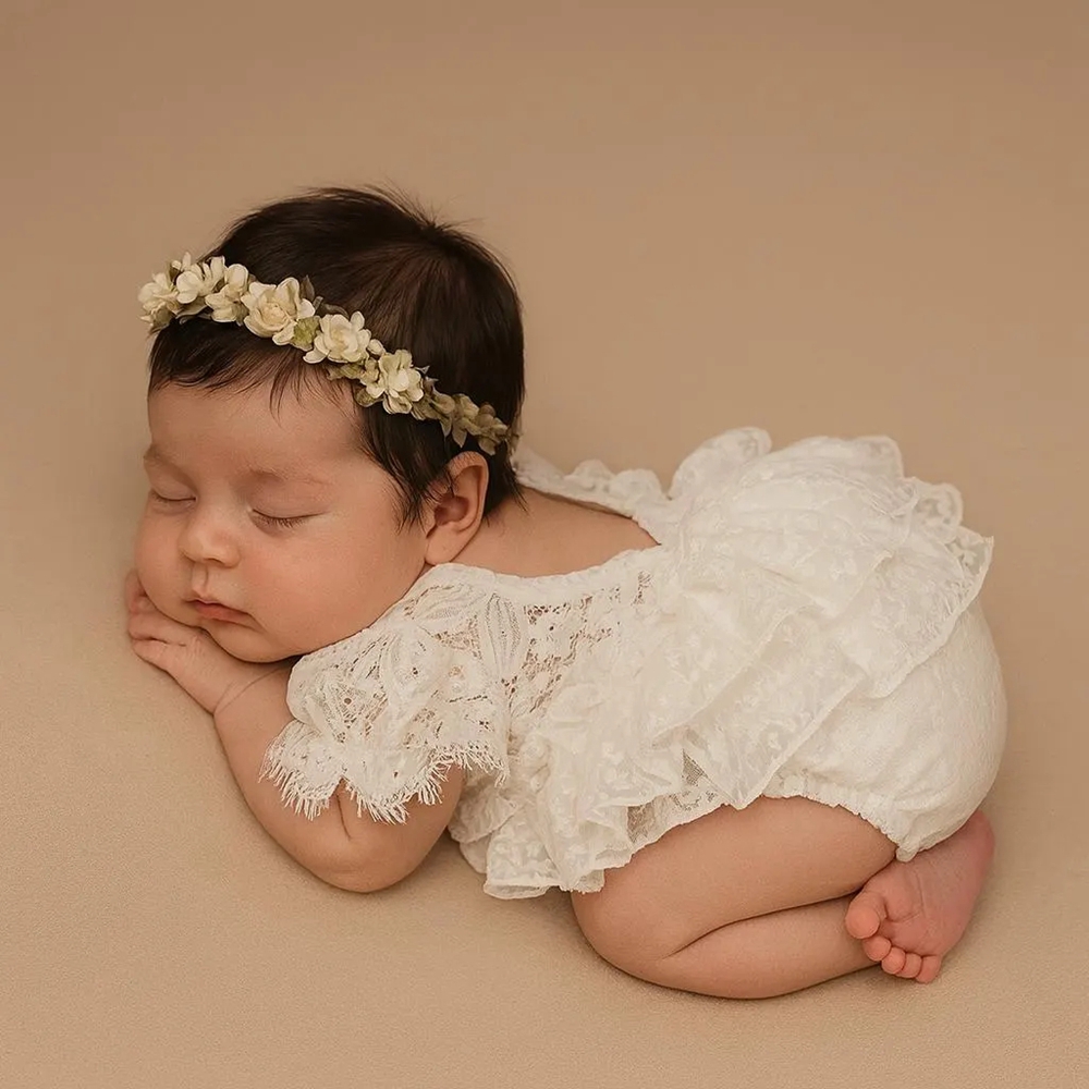 ملابس تصوير للمواليد الجدد، فس - مراجعة Newborn Baby Girl Romper Floral وسعره