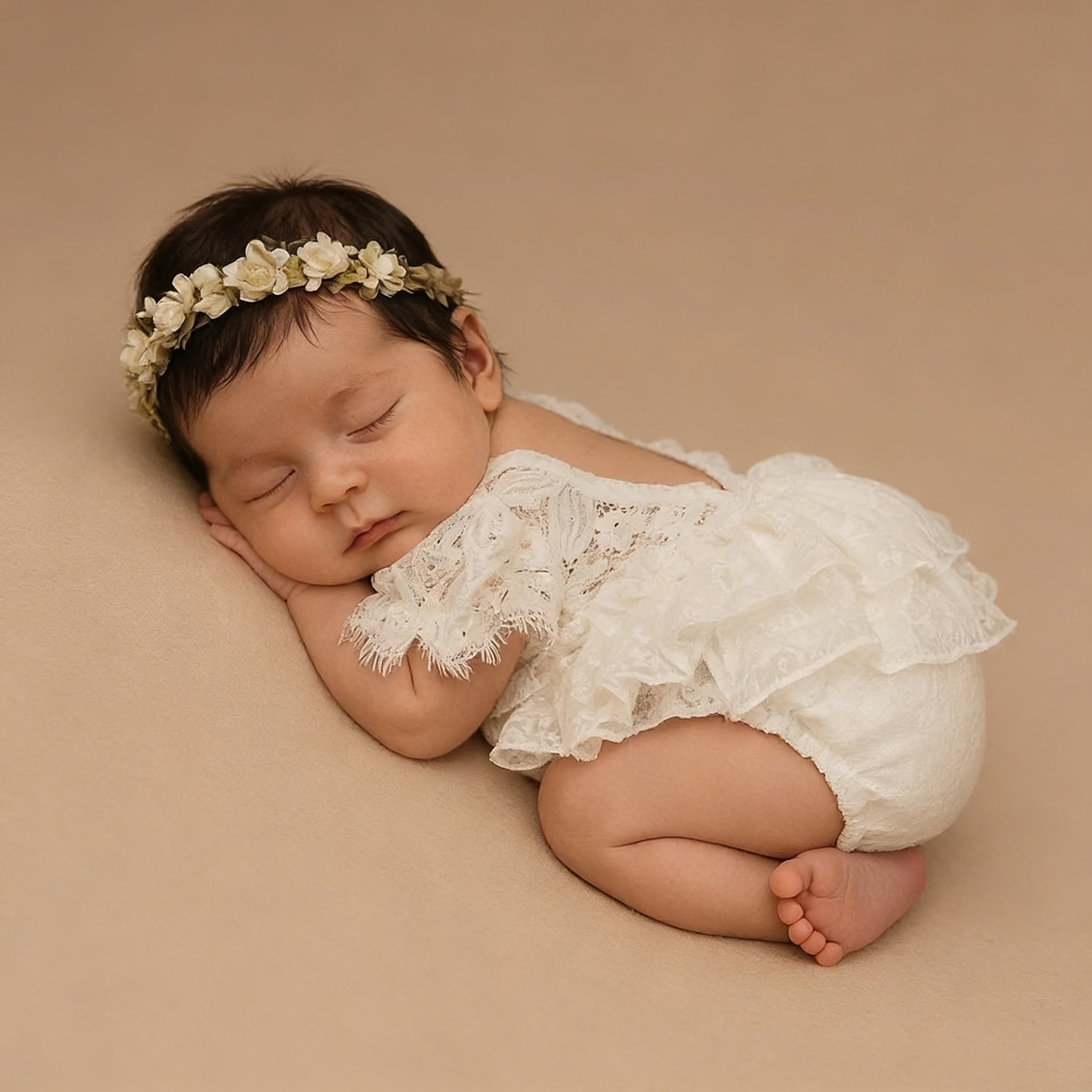 ملابس تصوير للمواليد الجدد، فس - مراجعة Newborn Baby Girl Romper Floral وسعره