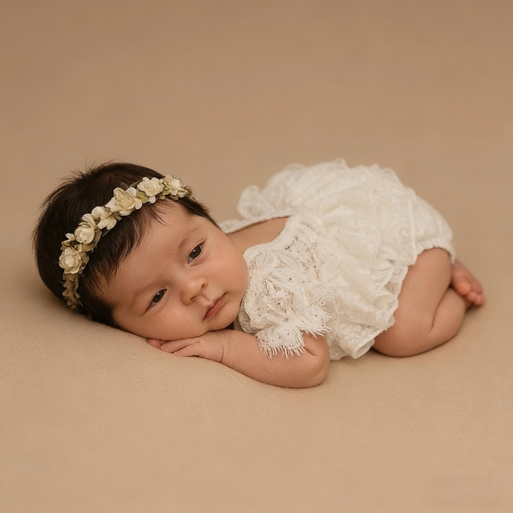ملابس تصوير للمواليد الجدد، فس - مراجعة Newborn Baby Girl Romper Floral وسعره