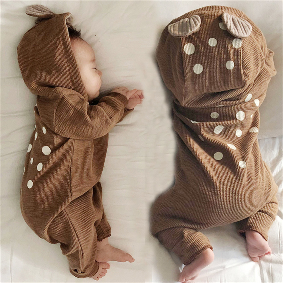 ربيع الخريف للجنسين طفل لطيف ب - مراجعة Cotton Baby Onesies Zipper وسعره