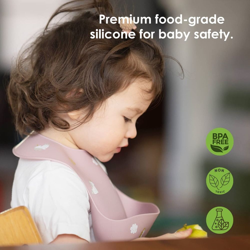مرايل أطفال من السيليكون الناع - مراجعة Waterproof Baby Bibs Silicone وسعره