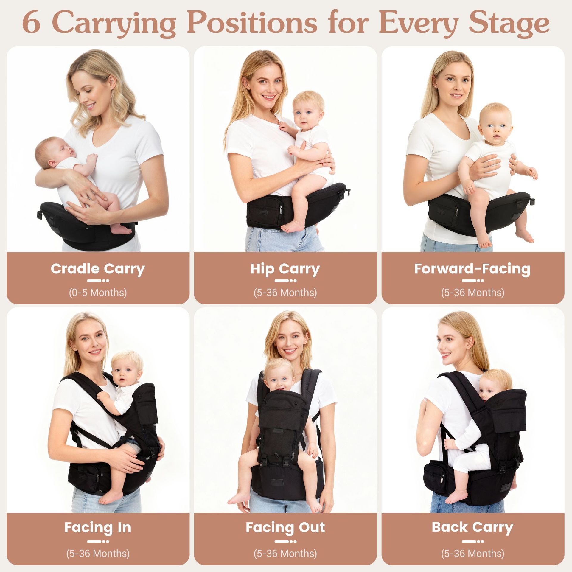 حاملة أطفال مع مقعد الورك، مري - مراجعة Ergonomic Baby Carrier Newborn To Toddler وسعره