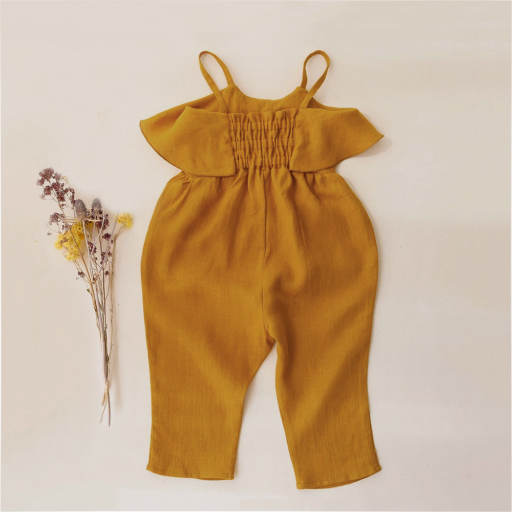ملابس صيفية للأطفال الرضع ملاب - مراجعة Baby Summer Linen Sleeveless Jumpsuit وسعره