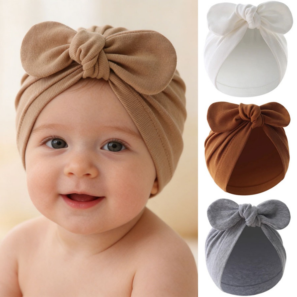 قبعة توربان للأطفال بتصميم أذن - مراجعة Infant Beanie Hat With Ears وسعره
