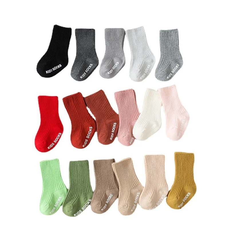 الخريف الشتاء طفلة الصبي الصلب - مراجعة Unisex Baby Socks Non Slip وسعره