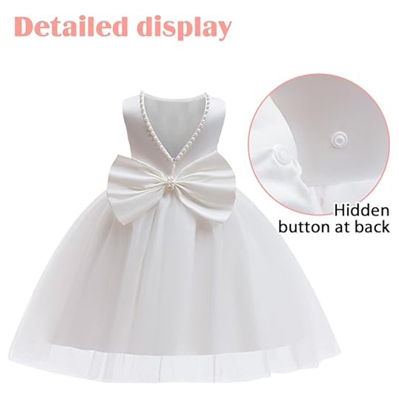 فستان أنيق أبيض للفتيات الصغير - مراجعة Toddler Girl Tulle Party Dress وسعره