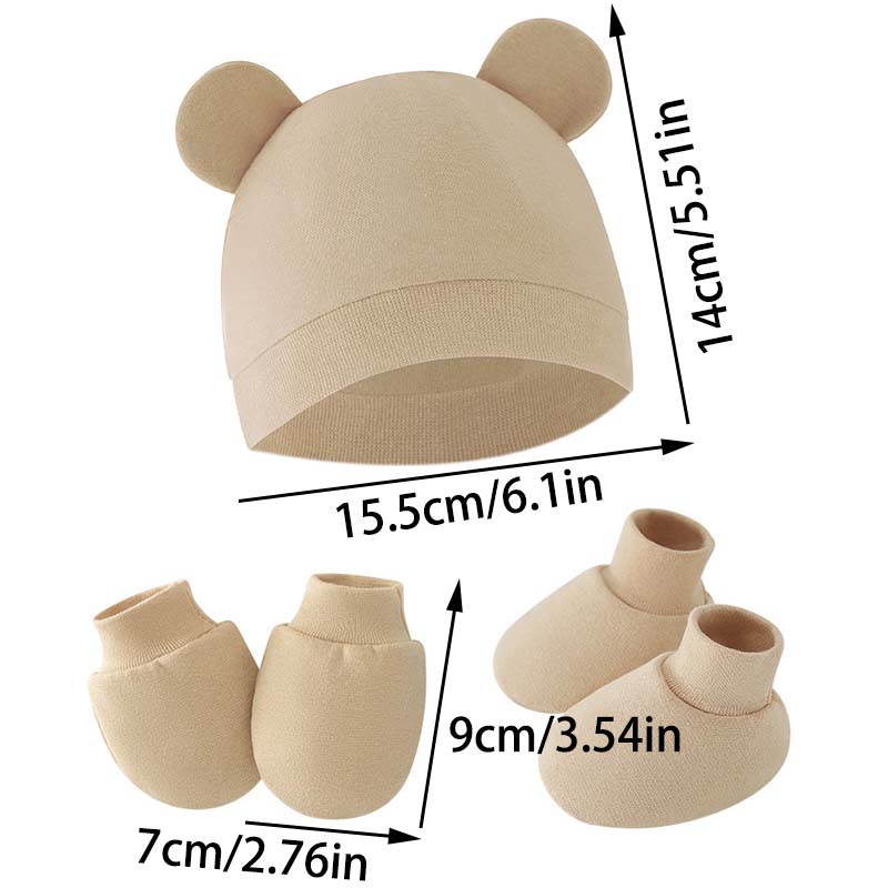 قبعة وقفازات وجوارب للأطفال حد - مراجعة Infant Beanie Hat With Ears وسعره
