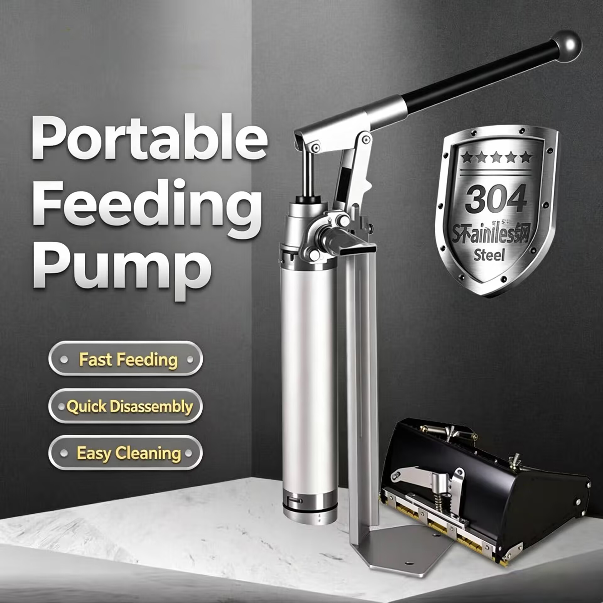 مضخة يدوية من الفولاذ المقاوم  - مراجعة Feeding وسعره