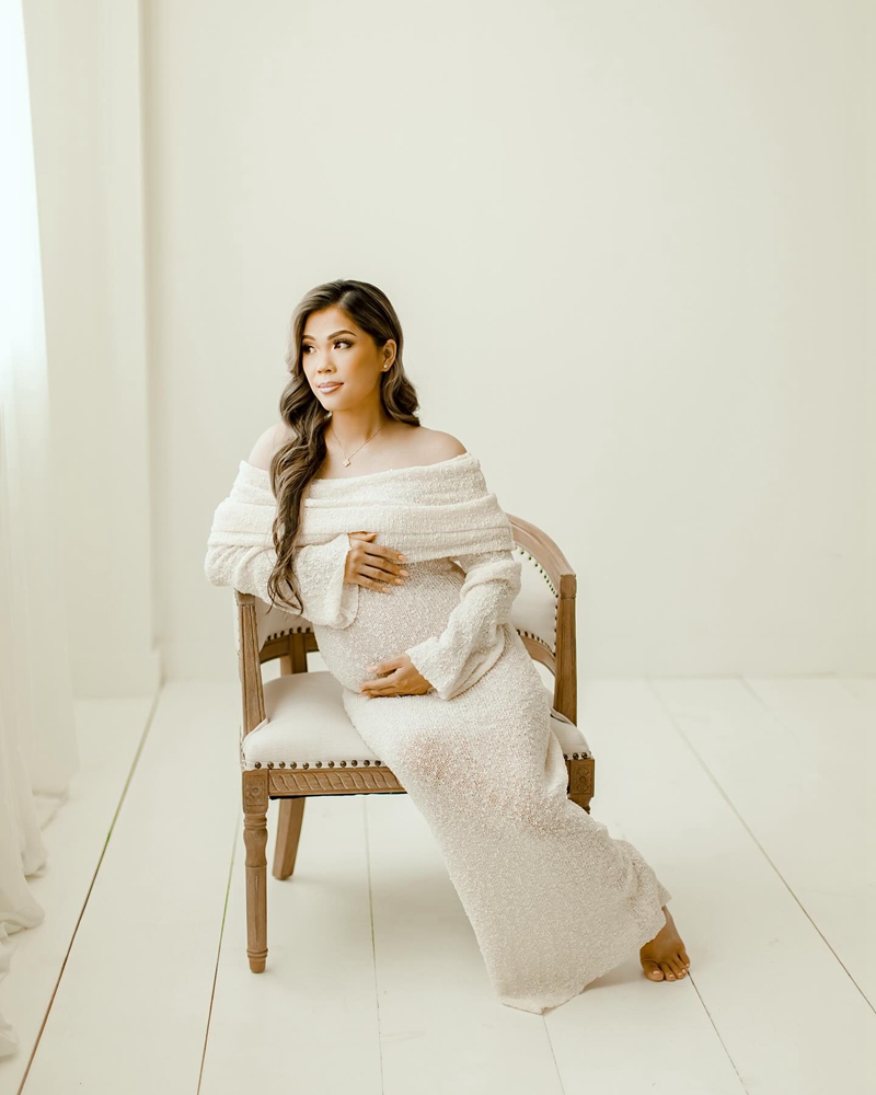 الأمومة التقطت الصور فستان طوي - مراجعة Maternity Wear وسعره
