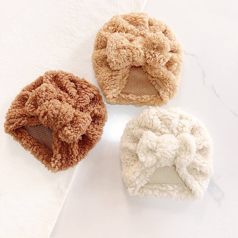 لطيف الوليد الطفل عقدة عمامة ا - مراجعة Infant Beanie Hat With Ears وسعره