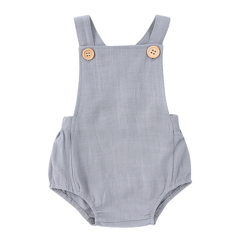 بدلة قفز صيفية لحديثي الولادة  - مراجعة Baby Summer Linen Sleeveless Jumpsuit وسعره