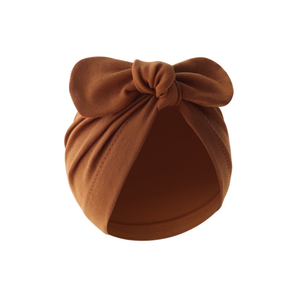 لطيف زهرة عقدة الطفل قبعة بلون - مراجعة Infant Beanie Hat With Ears وسعره