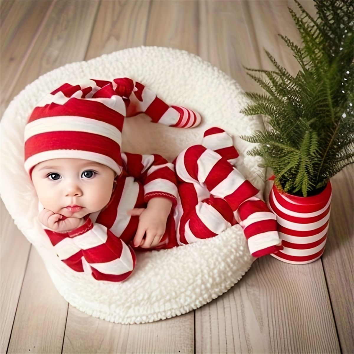 بدلة حمراء للمواليد الجدد من Y - مراجعة Infant Photography Props Outfit وسعره