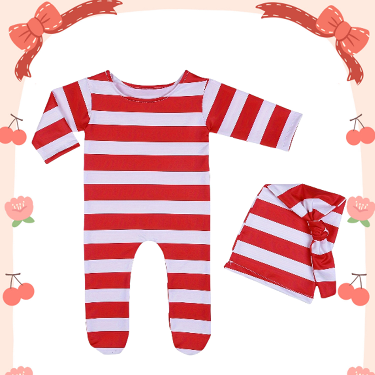 بدلة حمراء للمواليد الجدد من Y - مراجعة Infant Photography Props Outfit وسعره